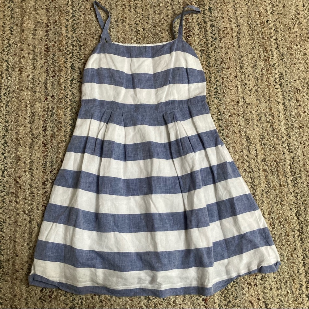 Blue and White Striped Summer Dress
